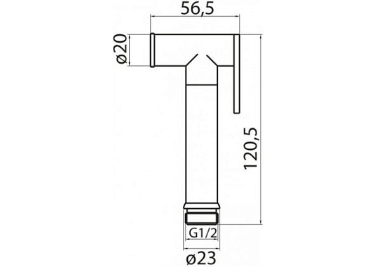 Гигиеническая лейка Cezares CZR-ID2-NOP, черный