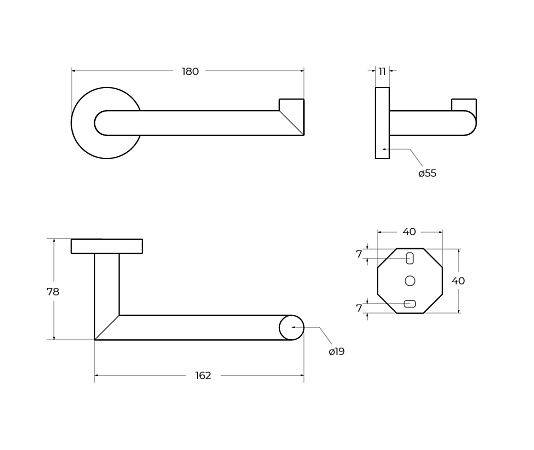 Держатель туалетной бумаги Cezares Relax RELAX-PH2-GM оружейная сталь