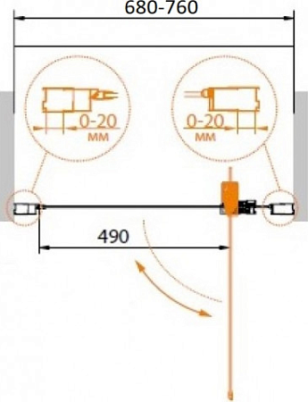 Душевая дверь в нишу Cezares RELAX-BA-1-76-P-Bi стекло punto