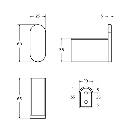 Крючок для ванной Cezares Stylus STYLUS-HK-BORO брашированное золото