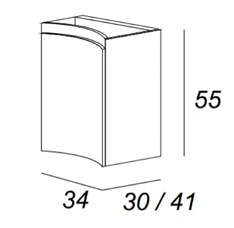 Тумба под раковину Cezares Vague 54856 серый