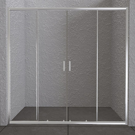 Душевая дверь в нишу BelBagno UNIQUE-BF-2-150/180-C-Cr стекло прозрачное