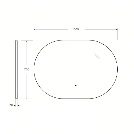 Зеркало Cezares Vague CZR-SPC-VAGUE-1000-700-MOV белый
