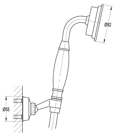Душевой гарнитур Cezares LIBERTY-F-KD-01, хром