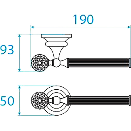 Держатель туалетной бумаги Cezares OLIMP-TH04-03/24-Sw, золото