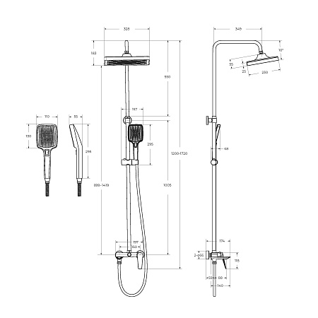 Душевая система Cezares Liner LINER-CVD-01 хром