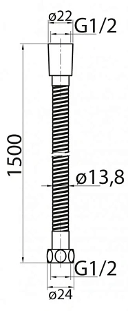 Душевой шланг Cezares  CZR-U-FMDC-150-01 хром
