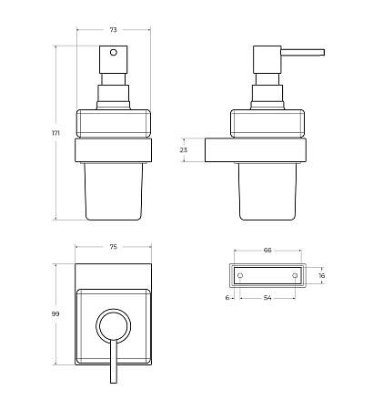 Дозатор жидкого мыла Cezares Slider SLIDER-SOIS-V-01 хром