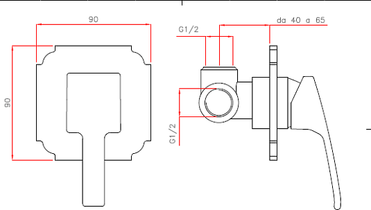 Смеситель для душа Cezares LEGEND-DIM-03/24, золото