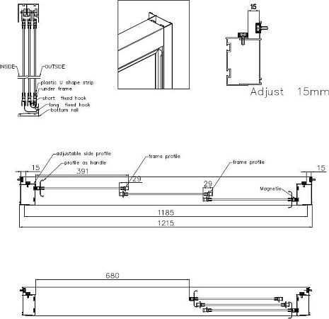 Душевая дверь в нишу Cezares Family B BF 3 120 C Cr