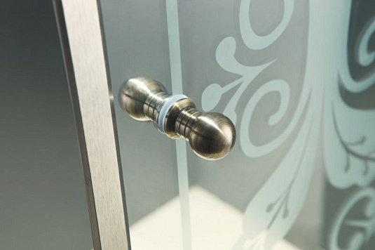 Душевой уголок Cezares GIUBILEO-AH-1-120/90-SCORREVOLE-CP-G стекло прозрачное узорчатое