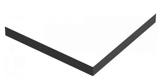 Экран для поддона Cezares TRAY-AS-A-90-100-SCR-NERO черный матовый
