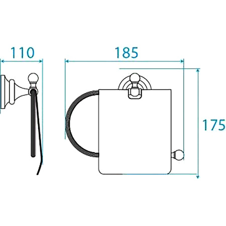 Держатель туалетной бумаги Cezares OLIMP-TRH-03/24-M, золото