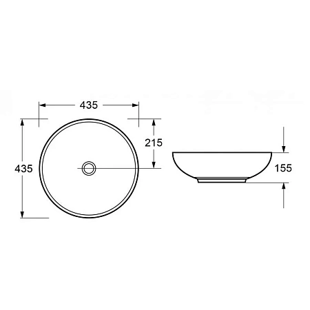 Раковина накладная Cezares  CZR-NEW-43-LVB белый