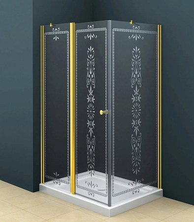 Боковая стенка Cezares ROYAL PALACE-A-100-FIX-CP-G прозрачное с матовым принтом