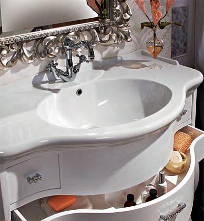 Мебель для ванной Cezares Lady bianco perla frassinato