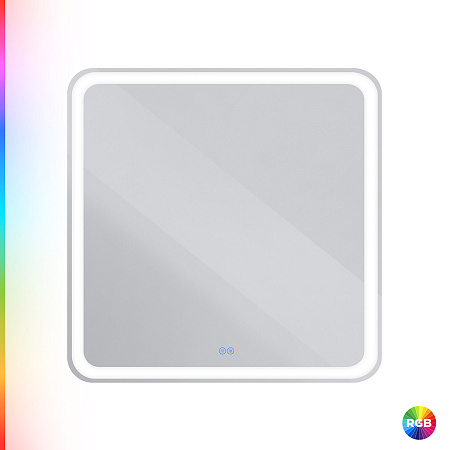 Зеркало Cezares 80х80 CZR-SPC-MC-800-800-RGB-TCH с подсветкой