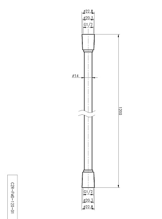 Душевой шланг Cezares Czr CZR-FMD-120-NOP черный матовый