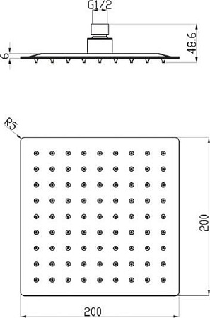 Верхний душ Cezares CZR-SP31-BIO, белый