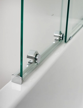 Шторка на ванну Cezares STREAM-VFS-11-90/150-C-Cr стекло прозрачное