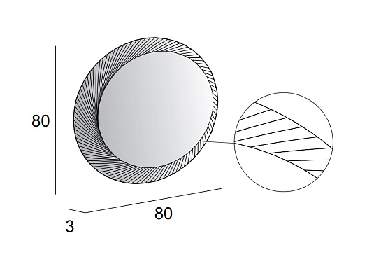 Зеркало Cezares 80х80 45053 с подсветкой