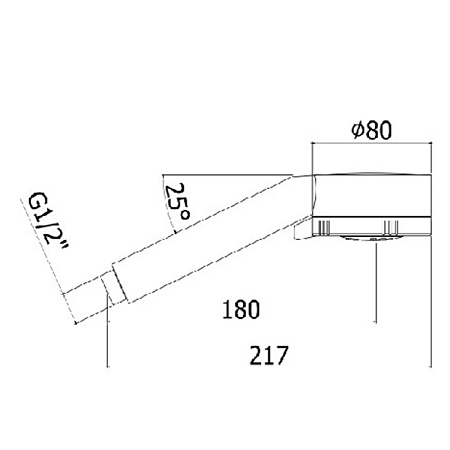 Ручной душ Cezares CZR-D3F-NOP, черный