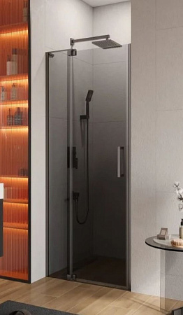 Дверь душевая Cezares Slider 70 SLIDER-B-1-70/80-GRIGIO-GM профиль оружейная сталь, стекло тонированное