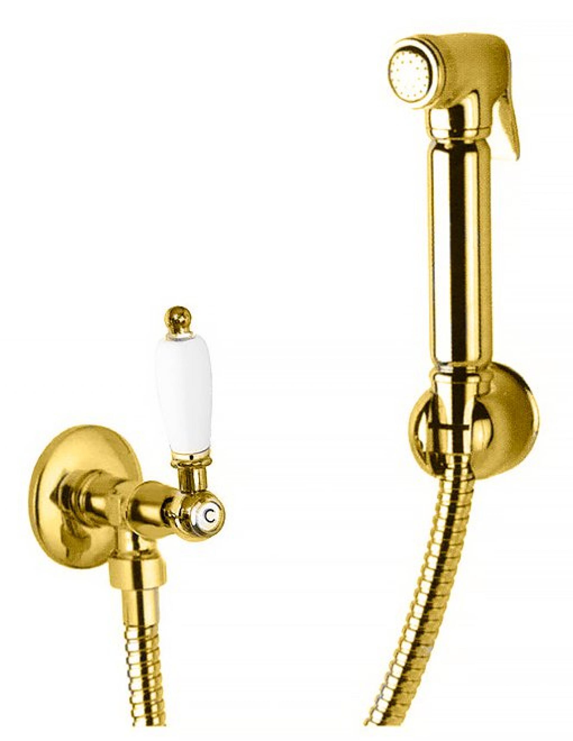Гигиенический душ со смесителем Cezares FIRST-KS-03/24-Bi, золото